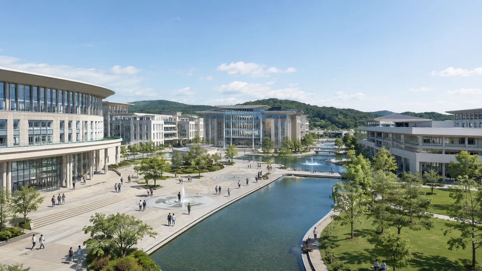 水明総合大学 水鏡キャンパス全景